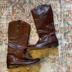 Frye Melissa button boot cognac